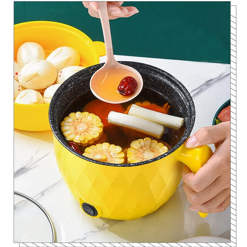 Mini Rice Cooker Steamer Removable Nonstick Pot with Kee Warm Function Travel Rice Cooker Single/Double Layer for Car Truck Home