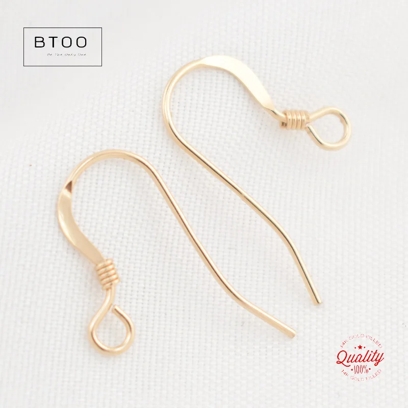 14K Goldfilled Ohrringdraht Flach mit Spirale (0,61mm) Goldener Ohrringdraht für Schmuckherstellung Ohrringe Zubehör Verschlüsse für DIY-Schmuck – Detail 8