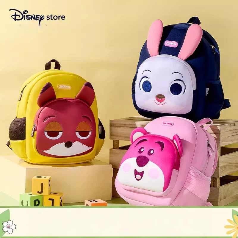 

3D-рюкзак Disney Zootopia Lotso для малышей, милый рюкзак с изображением медведя Джуди Хоппс и Ника Уайлда, дошкольная сумка для детей, подарок для детского сада