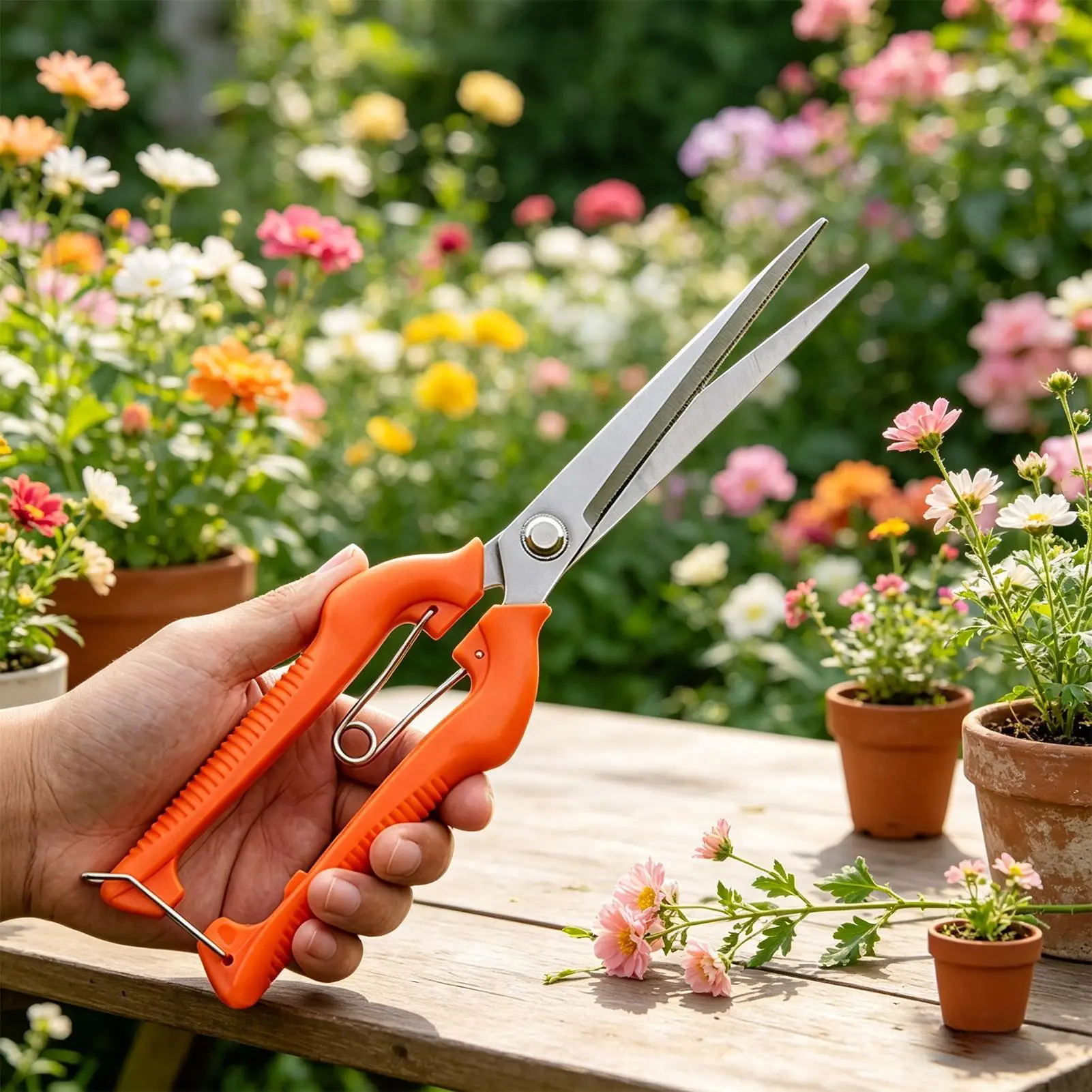 Rust Resistant Stainless Steel Trimming Shears, Tree Branch Pruning Clippers, Practical Plant Cutter for Flower Fruit Picking