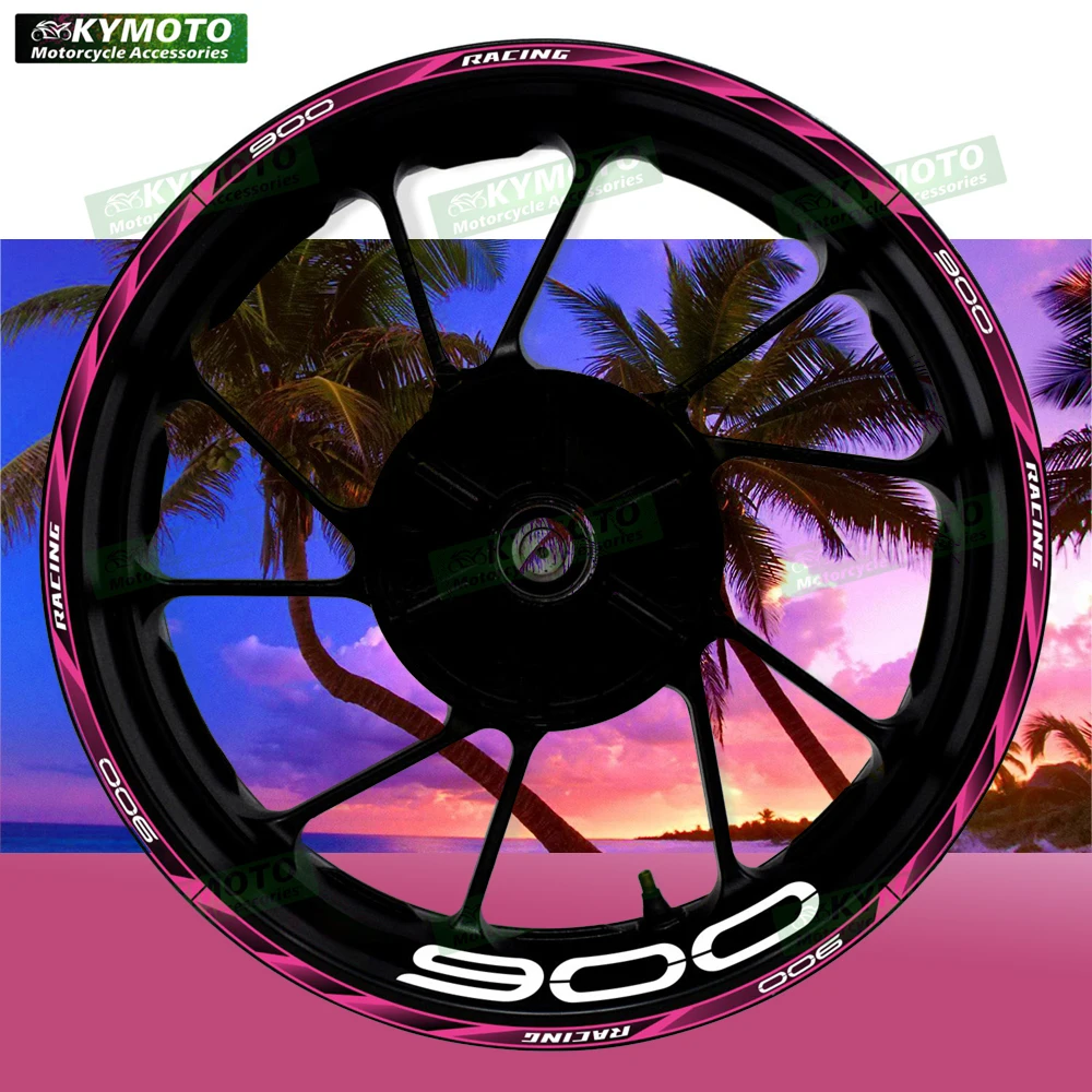 ل Z900 Z 900 دراجة نارية الملحقات 17 بوصة عجلة الشارات هدية الحافات تعديل ملصقات عاكسة شريط الديكور