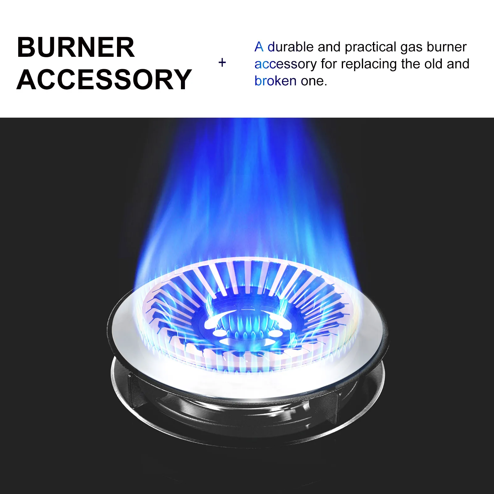 

Stainless Steel Fire Cover Gas Burner Grate Durable Easy Install Remove Clean Home Kitchen Restaurant Camping Hiking Gas Ring