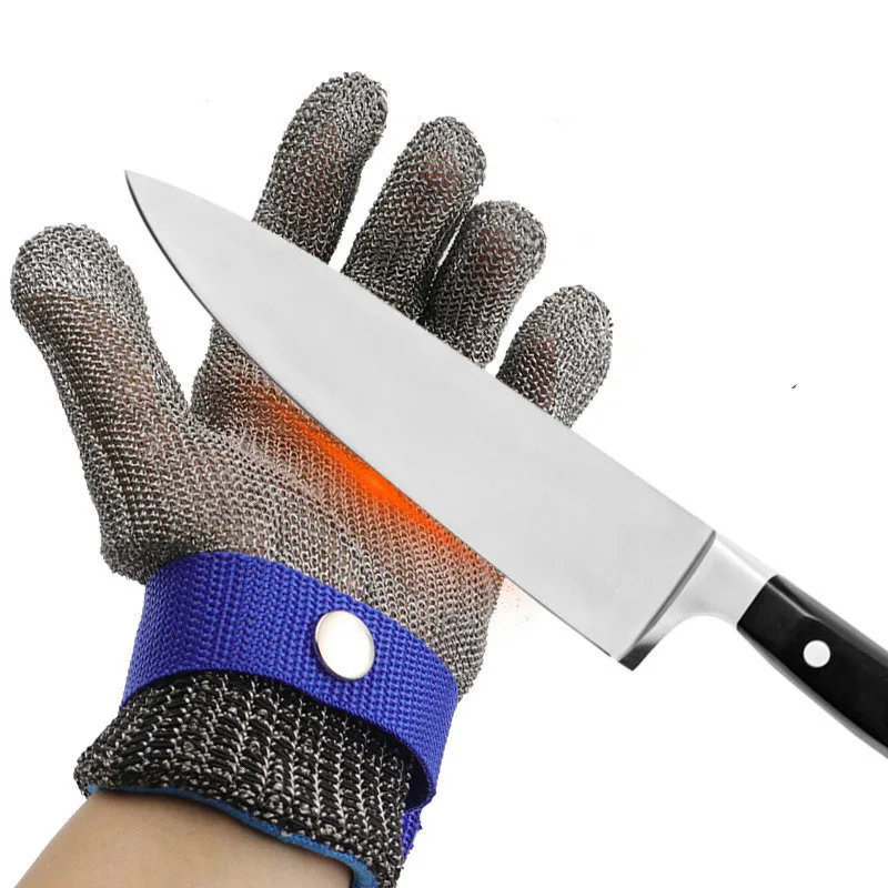 Stainless Steel Gloves Anti-cut Safety Cut Resistant Hand Protective Metal Meat Mesh Glove for Butcher Wire Knife Proof Stab