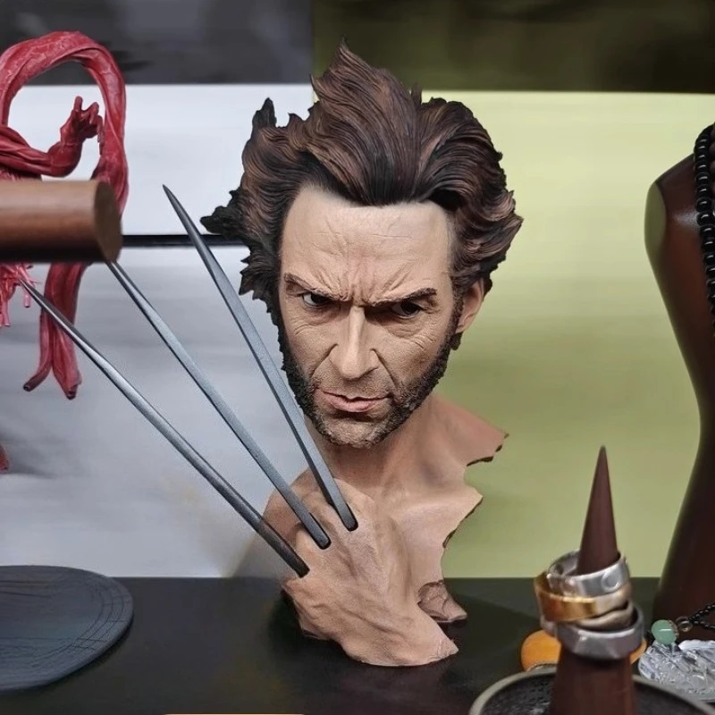 

30cm X-Men Movie Peripherals 1/6 Wolverine Wolf Man Half Body Resin Statue Home Decoration Character Model Collectible Ornament