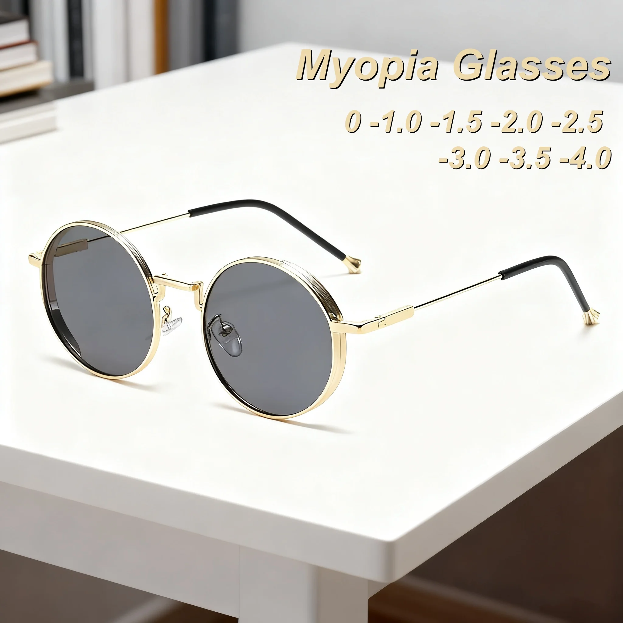

2025 New Fashionable Personalized Metal Round Frame Women's Myopia Glasses Outdoor Neutral High Quality Driving Punk Glasses