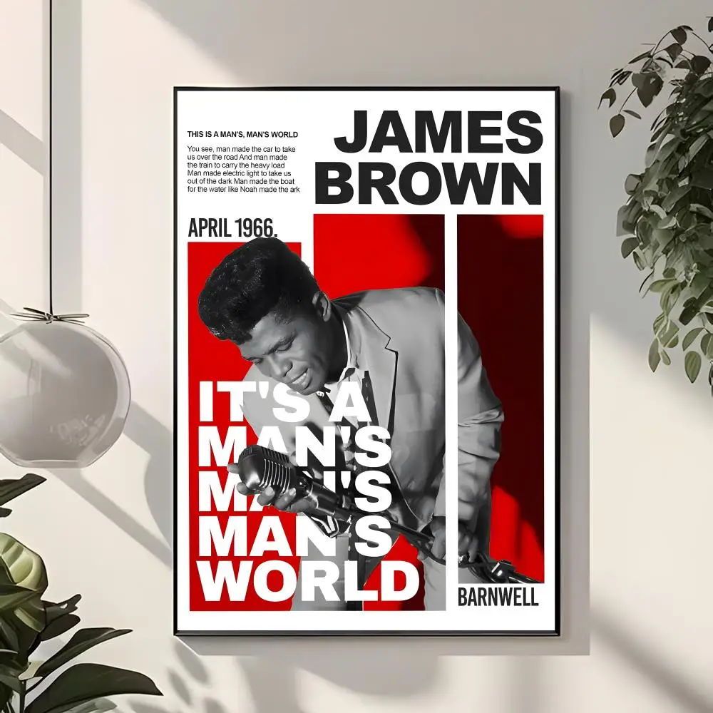 Soulful Singer J-James Brown Poster  Classic Home Interior Design & Modern Wall Decor Art Collection