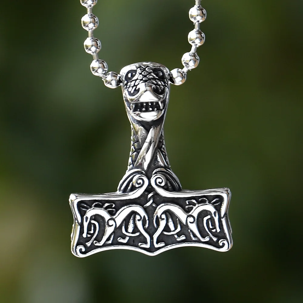 2023 neue Vintage Nordic Viking Krieger Odin Deer Kopf Tier Anhänger Für Männer Edelstahl Halskette Schmuck Kostenloser Versand