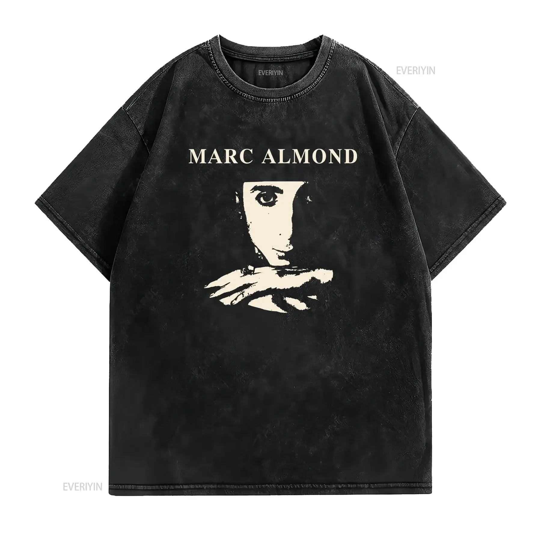 Marc almond soft cell tainted love new wave self portraiT T Shirt medium vintage Washed Soft Stretched Breathable Unisex