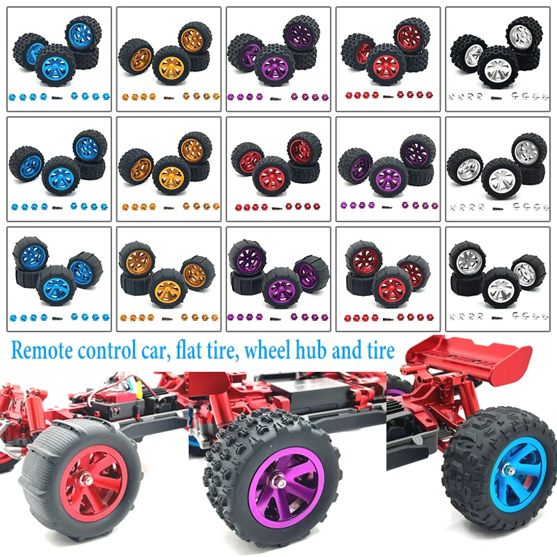 

Suitable for MJX, Wltoys, SCY, JJRC, Lelalo, LC, Huan Su Remote Control Cars, Wheel Rims and Tires, Metal Upgraded Tires.