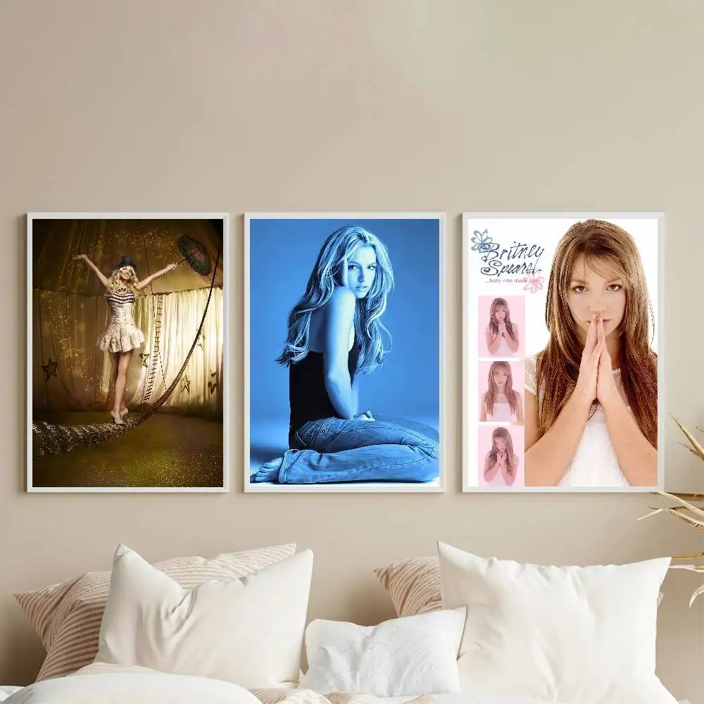 Britney Jean Spears Singer Poster Gallery Prints Self Adhesive Home Decor Decoration Wall Decals Living Room Sticker