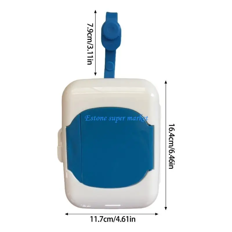 090B Travel Baby Wipe Dispenser Case Wet Wipes Storage Box with Convenient Handle Essential Travel Accessory for Diaper Bags
