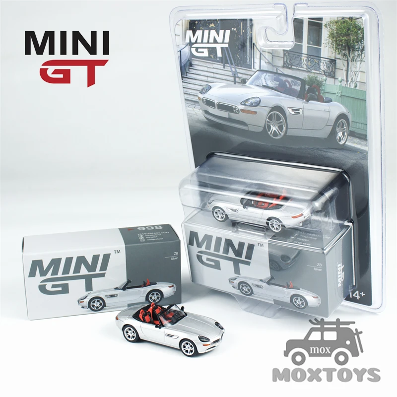 MINI GT 1:64 Z8 papel plateado/caja blister modelo de coche fundido a presión