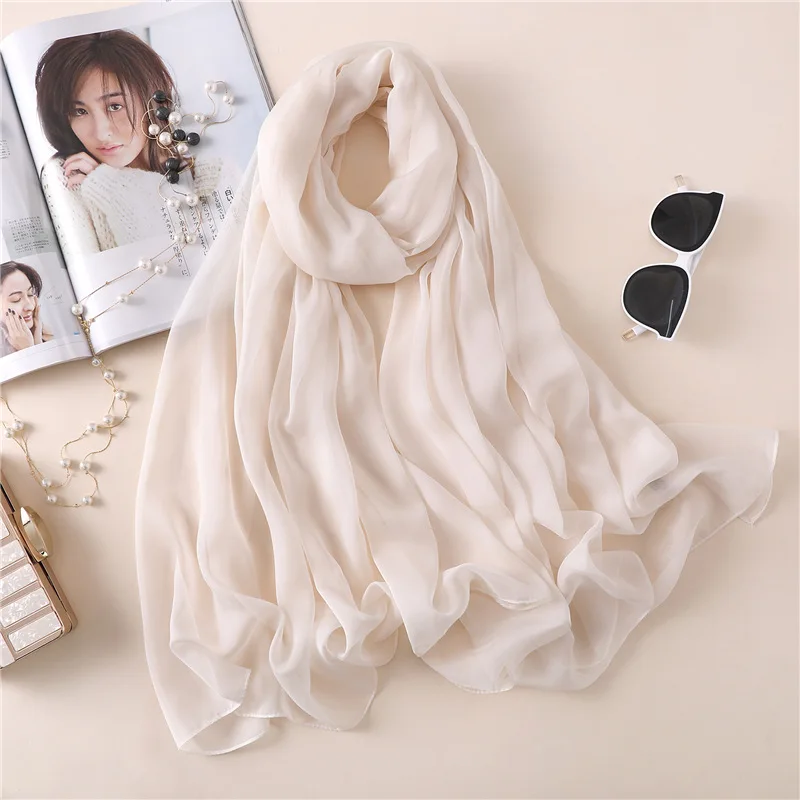 

Women Chiffon Long Hijab Scarf Premium Chiffon Muslim Hijabs Plain Good Stitching Maxi Wrap Musulman Femme Solid Color Shawls