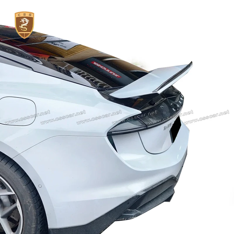 Car Rear Truck Tail Wing Lip For Lotus Emeya High Quality  Dry Carbon Fiber Racing Spolier Trim Moulding Accessories