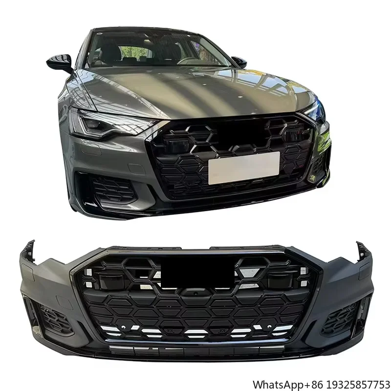 2025 New ABS Original Style Car Body Kit Upgraded Front Bumper with Grille for A6 S6 C8 2019-2024