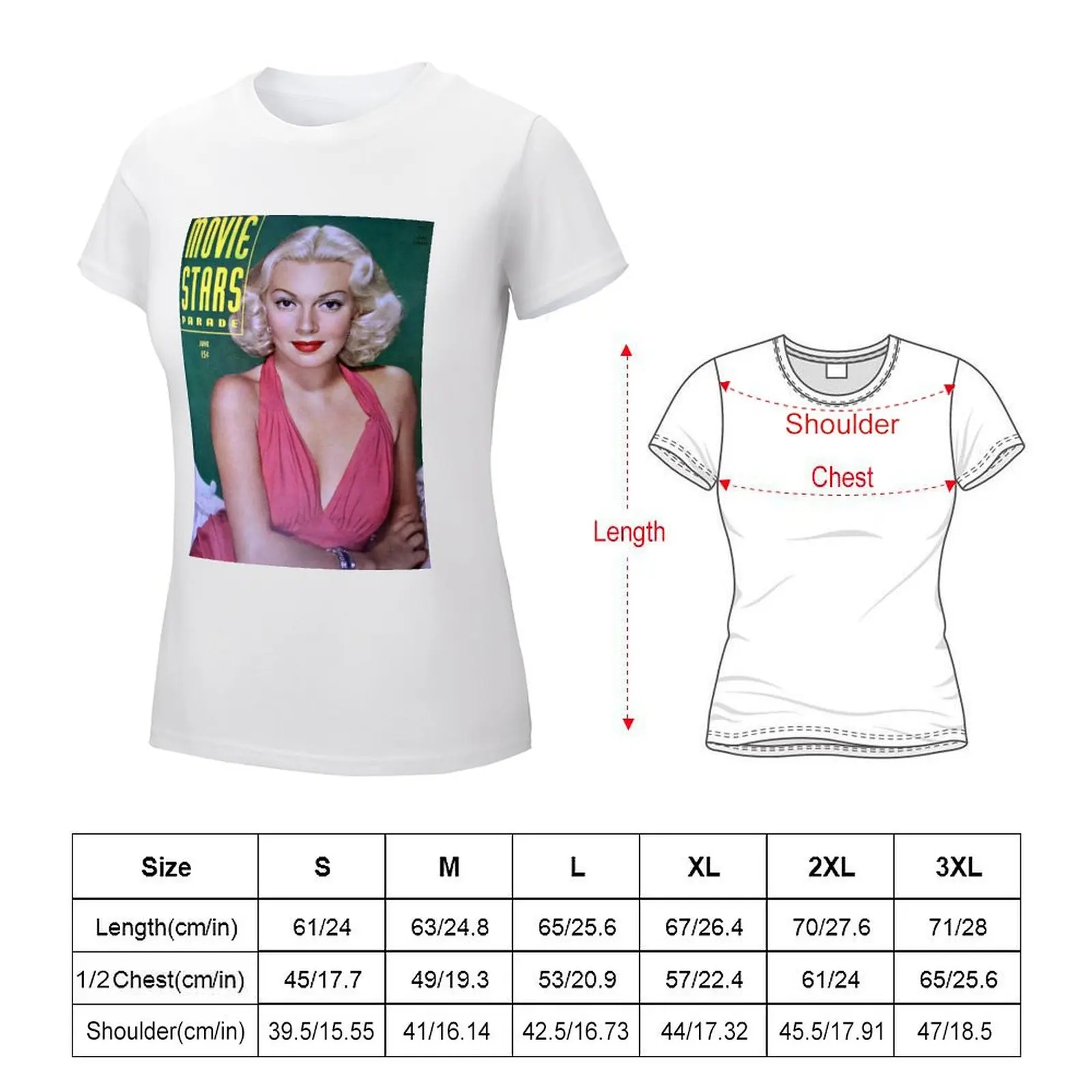 Lana Turner, Actress T-shirt Aesthetic clothing shirts graphic tees Women's cotton t-shirt