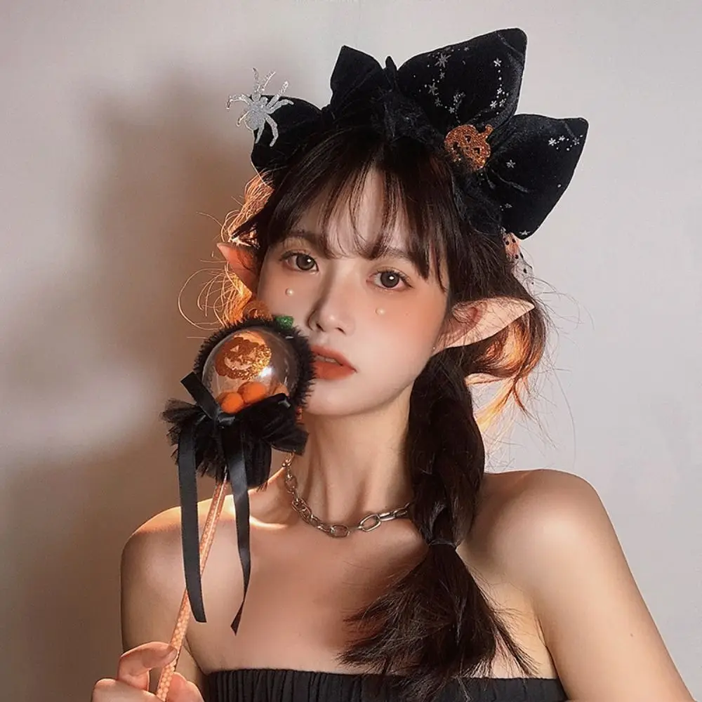 

Exquisite Halloween Bow Hairband Headdress Photograph Halloween Hair Hoop Hair Accessories Headwear Pumpkin Hair Band Girls