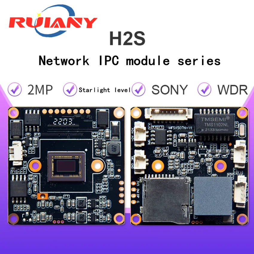 Módulo SONY de cámara HD IPC, H2S Starlight, 2MP, super todo protocolo Netcom, FH8852V210 + IMX307