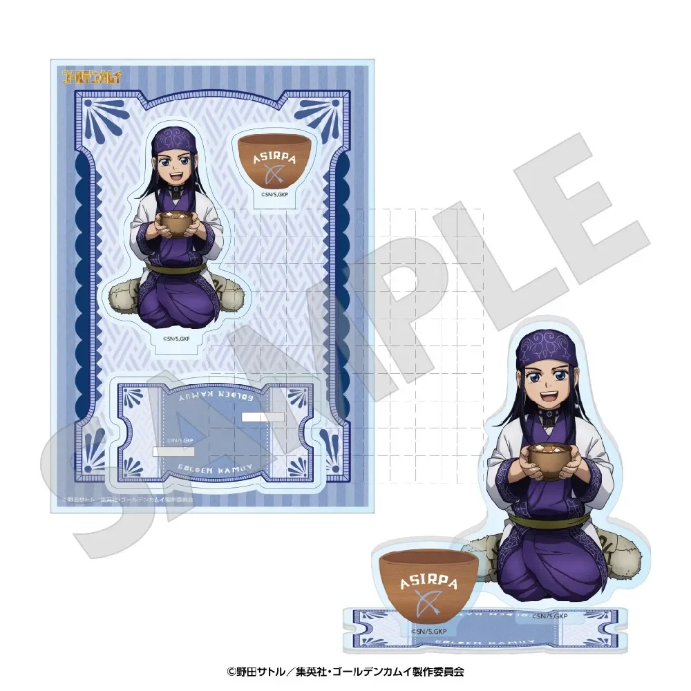 Game Asirpa Yoshitake Shiraishi Hyakunosuke Ogata Saichi Sugimoto Acrylic Stand Doll Anime Figure Model Cosplay Toy for Gift