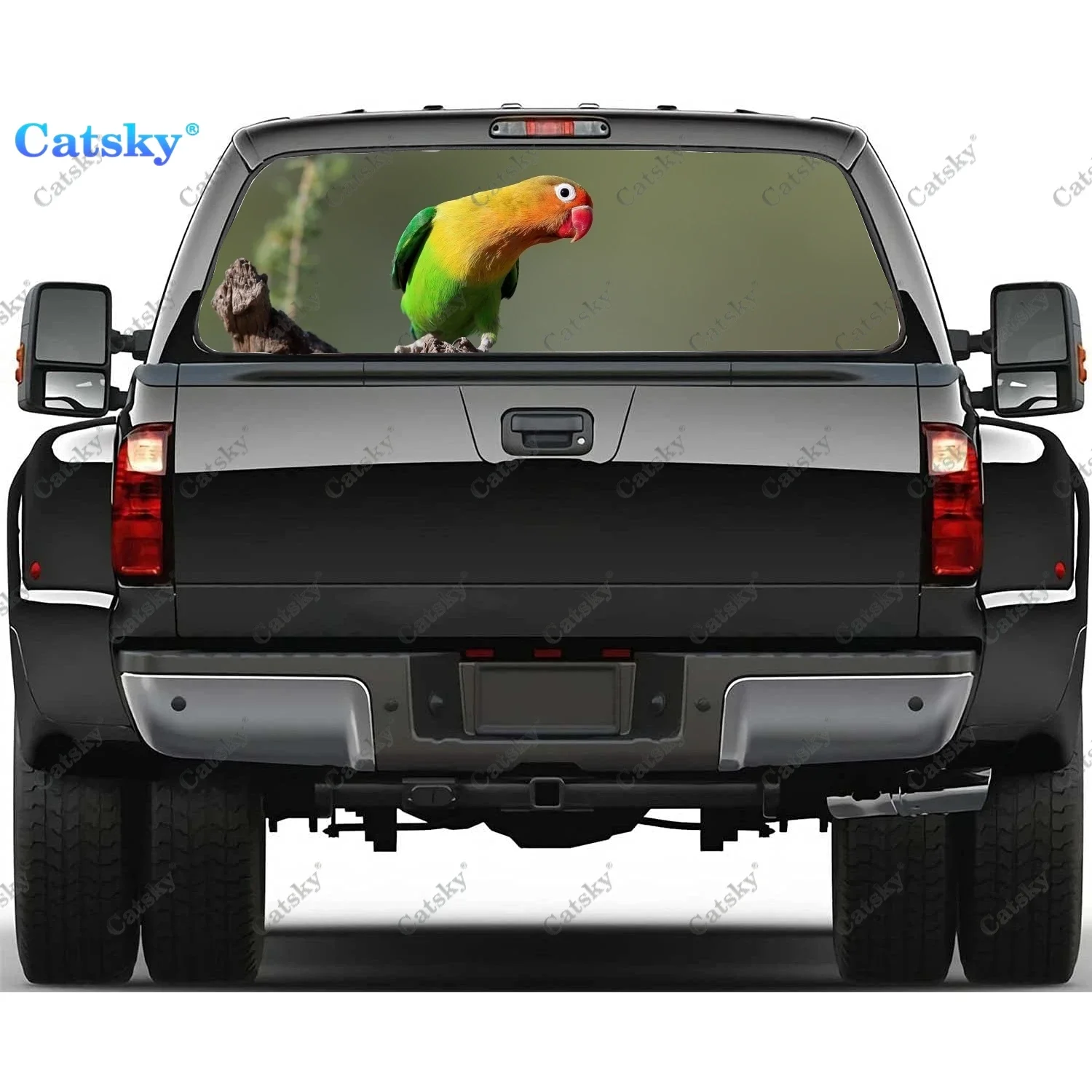 Parrot animal Car Window Stickers Vinyl Translucent Graphic Accessories Truck Paint Film Cars Decals