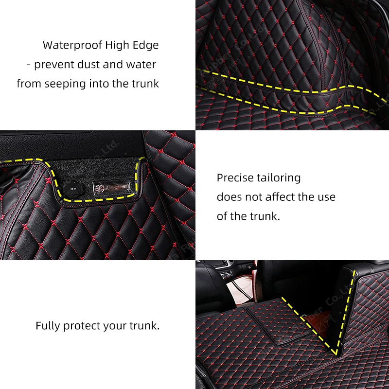 Auto Full Coverage Trunk Mat For Maserati Levante 2018 2019 Car Boot Cover Pad Cargo Liner Interior Protector Accessories