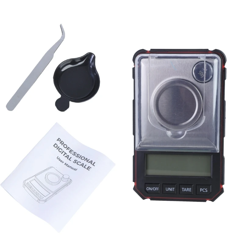 dwan Professional Miniature Electronic Scale Suitable for Precise Measurement of Jewelry and Small Items 0.001g to 50g Ranges