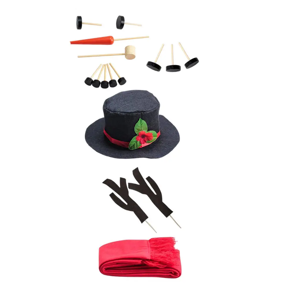 

1 set 1 Set Snowman Dressing Up Kit Christmas Decorations Reusable Winter Holiday Party Snowman Diy Props Cosplay Costume