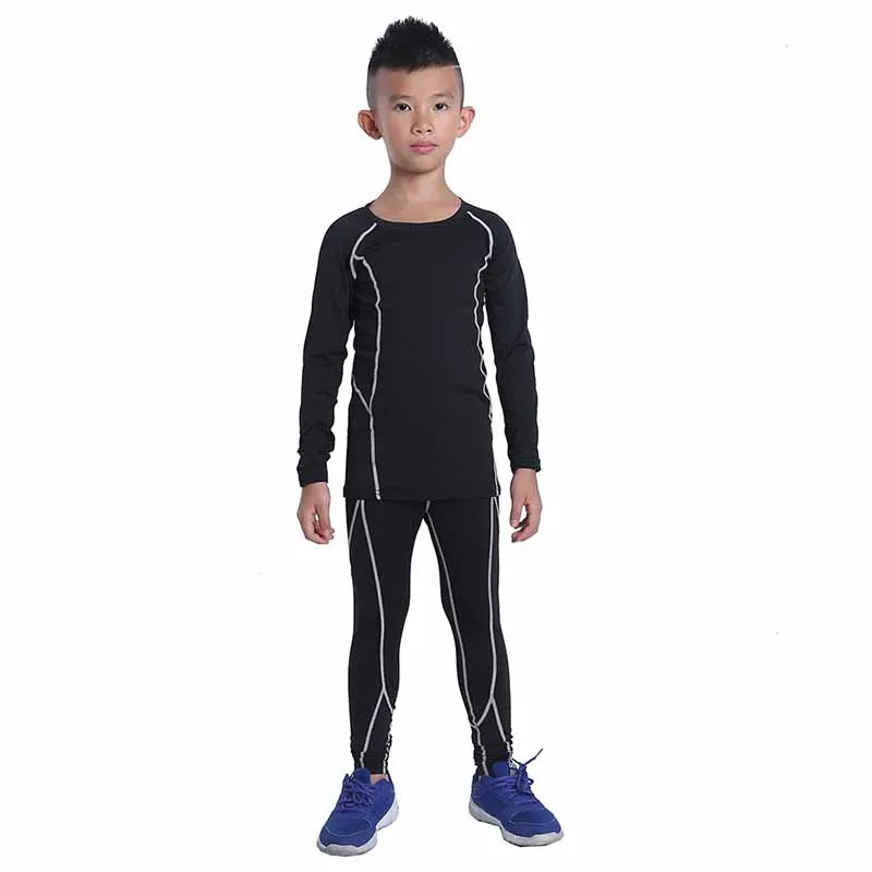 New Winter Thermal Underwear Set Children Sports Warm Thermo Underwear Boys Fitness Quick Dry Anti-microbial  Long Johns