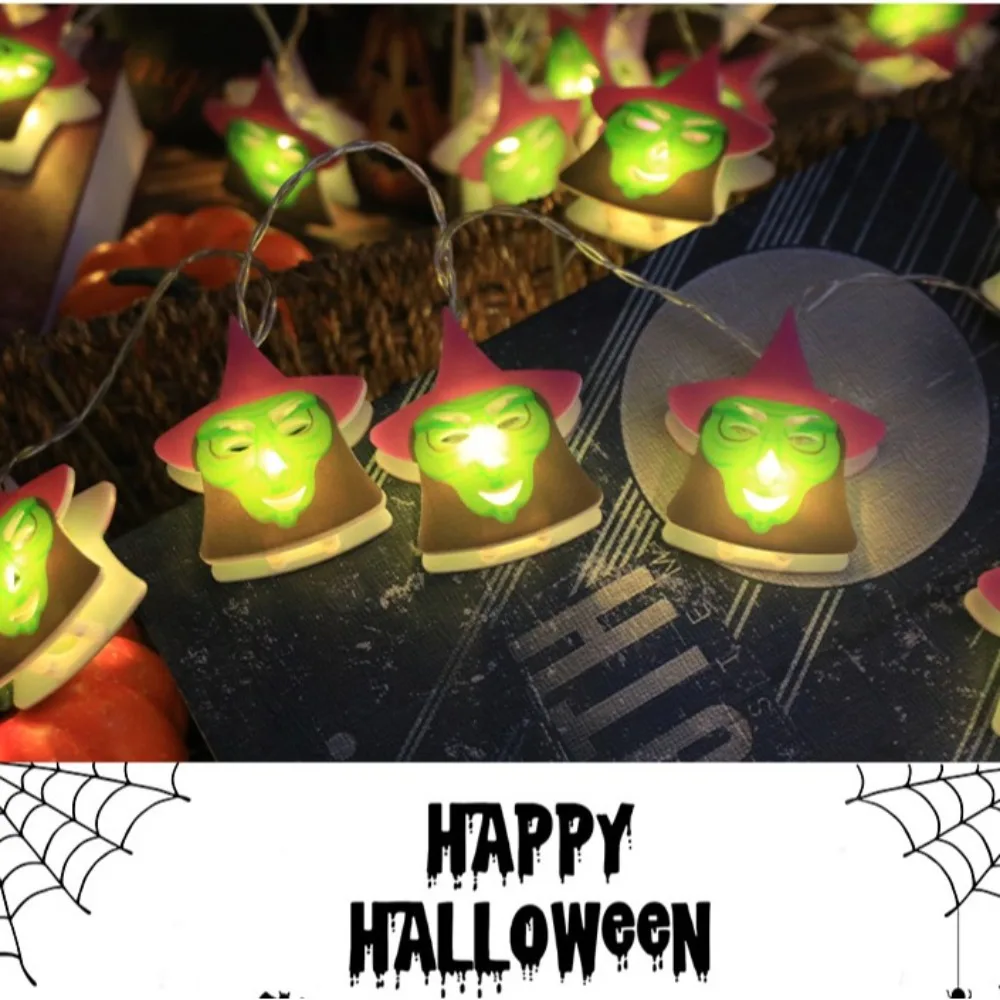 3m 20Led Halloween Village Light String Pumpkin Spider Halloween Light String Bright Creative Outdoor Halloween Decorations