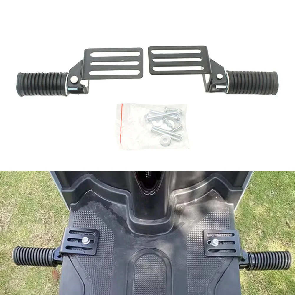 2pcs Motorcycle Front Footrest Foldable Folding Footboard Cruise Pedal with Thickened Material and Strong Load Bearing