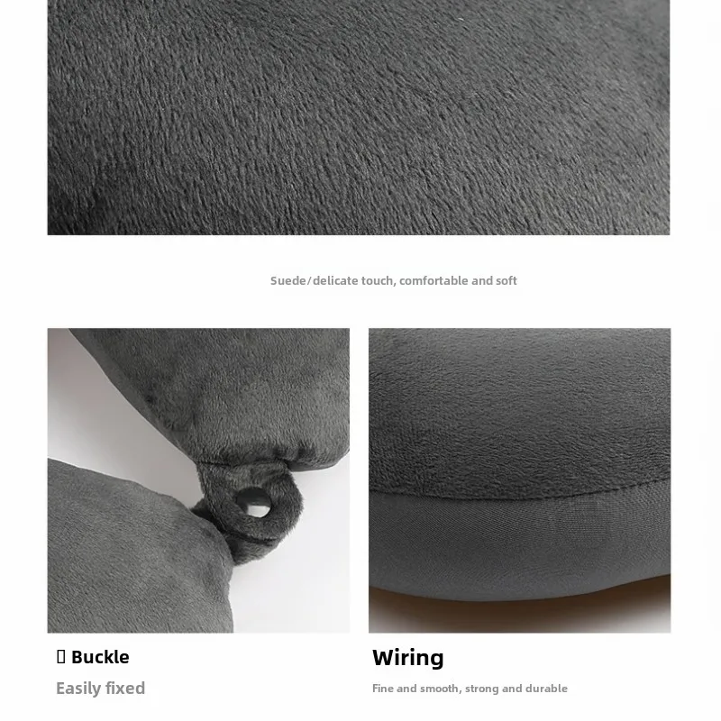 1 قطعة وسادة رقبة السيارة وسادة سفر ناعمة مع جزيئات رغوة للراحة على الطائرات والسيارات والمكتب المنزلي استخدام لعبة محشوة