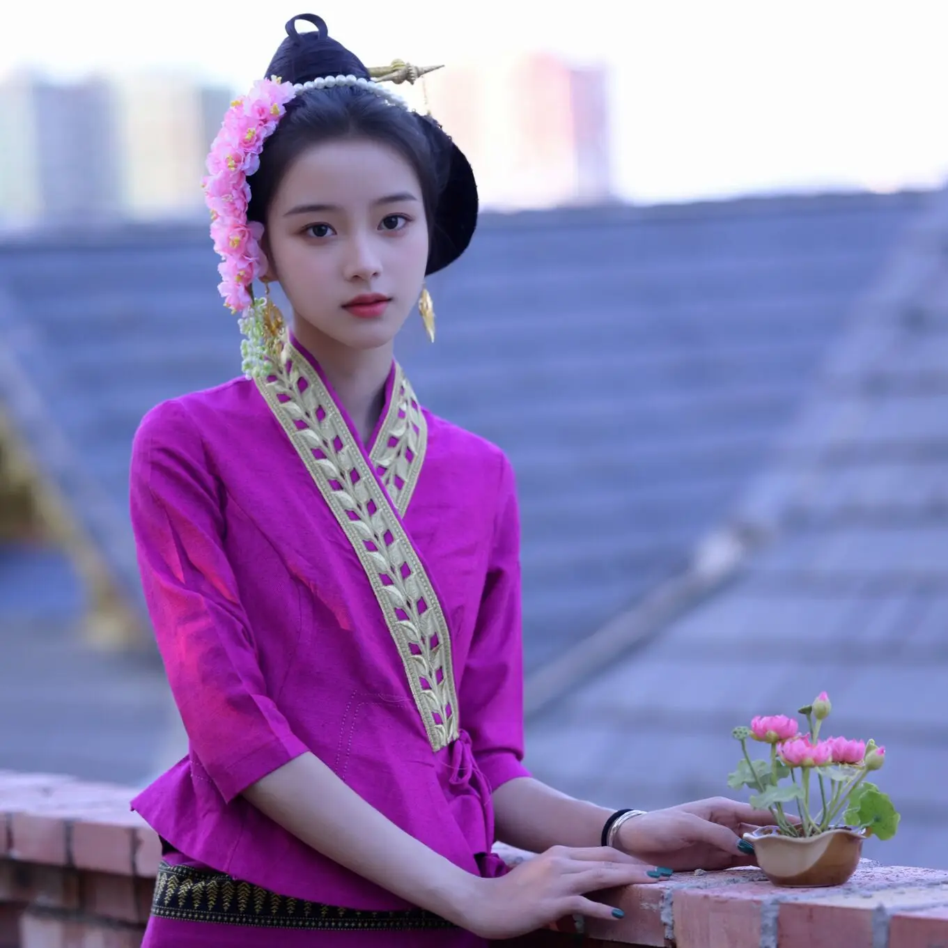 2 個タイ Long-gyi スカートサロンダイチューブスカート婦人服ダイエスニックスカートドレスティードレス伝統的なチューブスカート