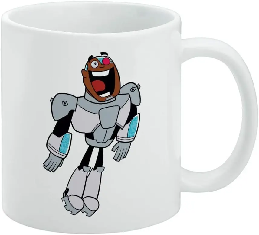 GRAPHICS & MORE Teen Titans Go! Cyborg Ceramic Coffee Mug, Novelty Gift Mugs for Coffee, Tea and Hot Drinks, 11oz, White