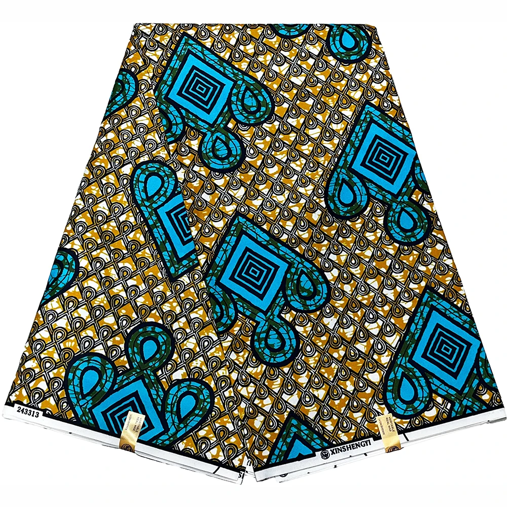 High quality African Ankara printed wax fabric, handmade DIY material, 100% polyester