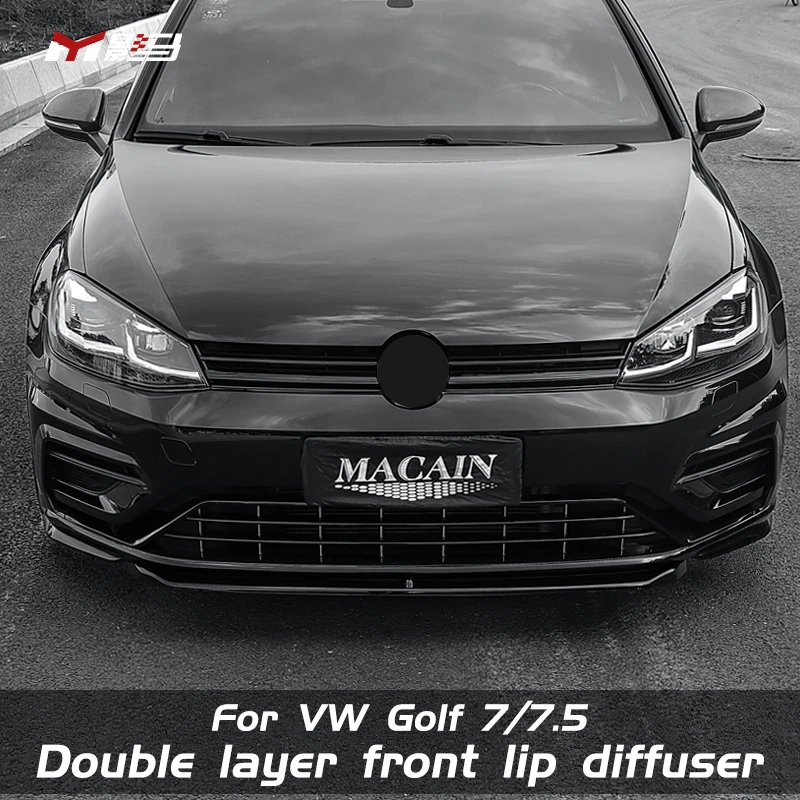 Front spoiler For VW Golf 7 7.5 R-Line/R/GTI golf MK7 MK7.5 car spoilers appearance modify deflector Decoration accessories