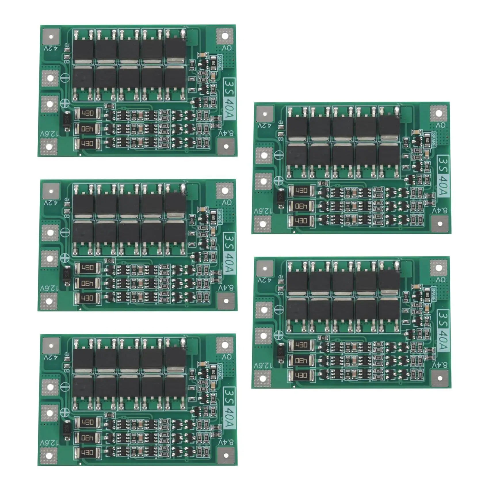 Superior-5X 3S 40A For Screwdriver 12V Li- 18650 Bms Pcm Battery Protection Board Bms Pcm With Balance Liion Battery Cell Pac