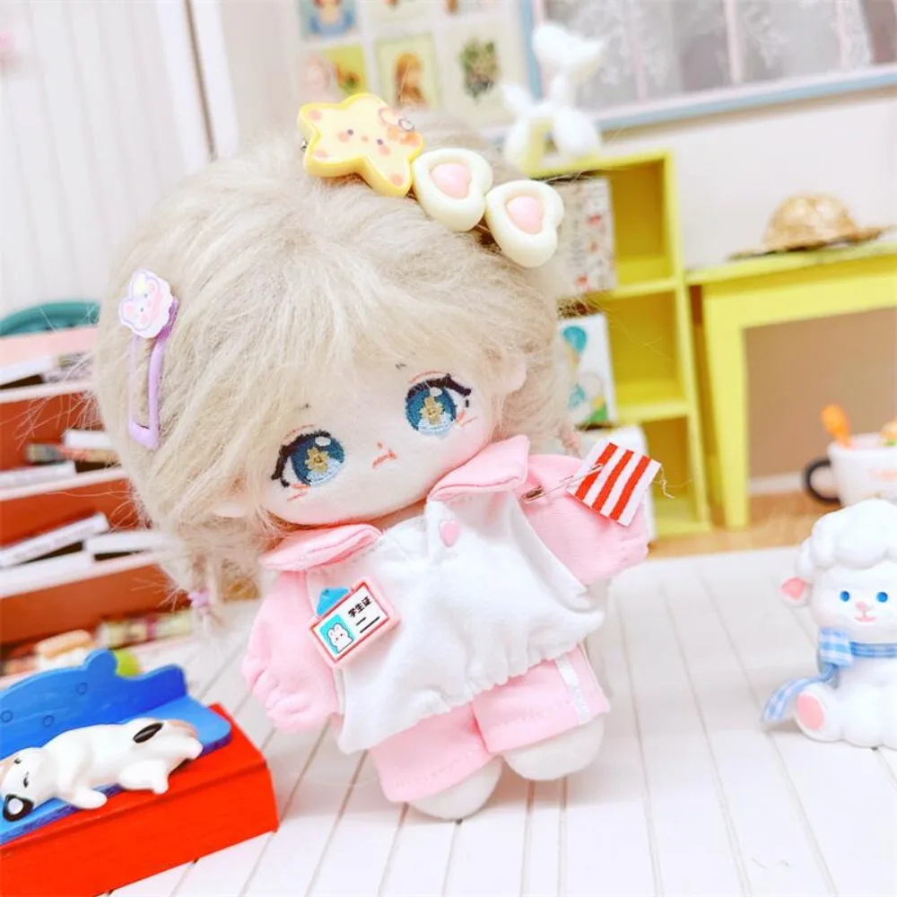Plush Stuffed 10CM Doll Clothes Hoodies T-shirt Pink T-shirt Pants Set 10CM Cartoon No Attributes Dolls Clothes