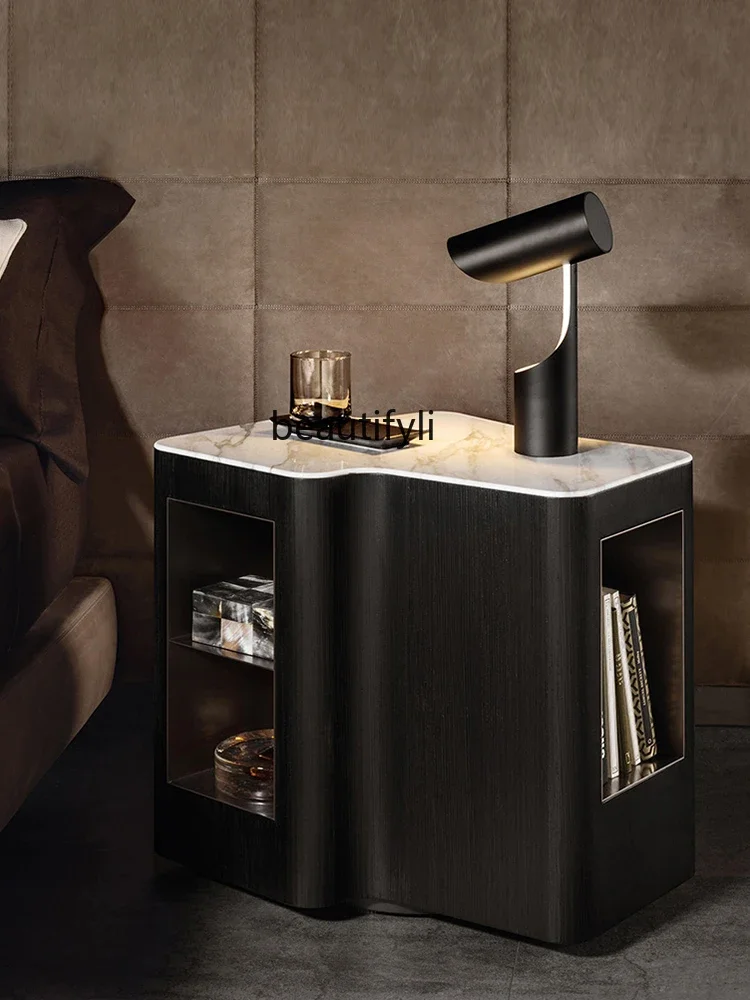 

Italian Minimalist Side Table Side Cabinet Modern Minimalist Living Room Coffee Table Bedroom Bedside Table