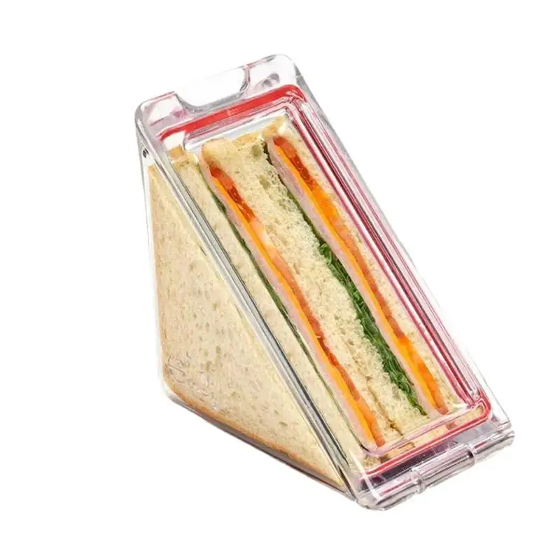 Triangle Bakery Packaging Small Sandwich Box Triangle Sandwich Containers Disposable Clear Baking Bakery Food Light Meal Plastic