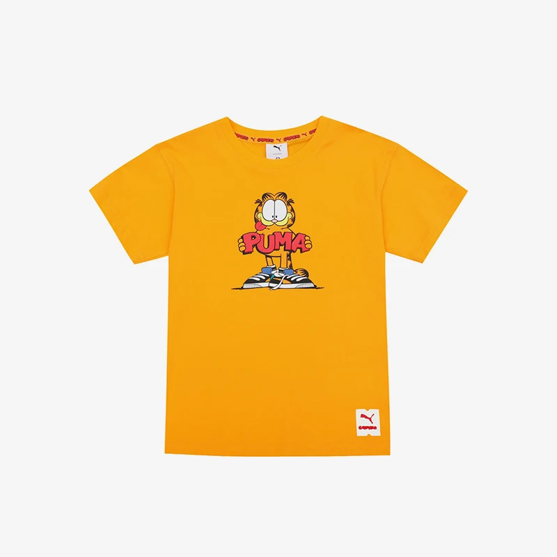 

Puma Authentic Garfield Collaboration Children's Sports Cartoon Print Casual T-Shirt 533429-91