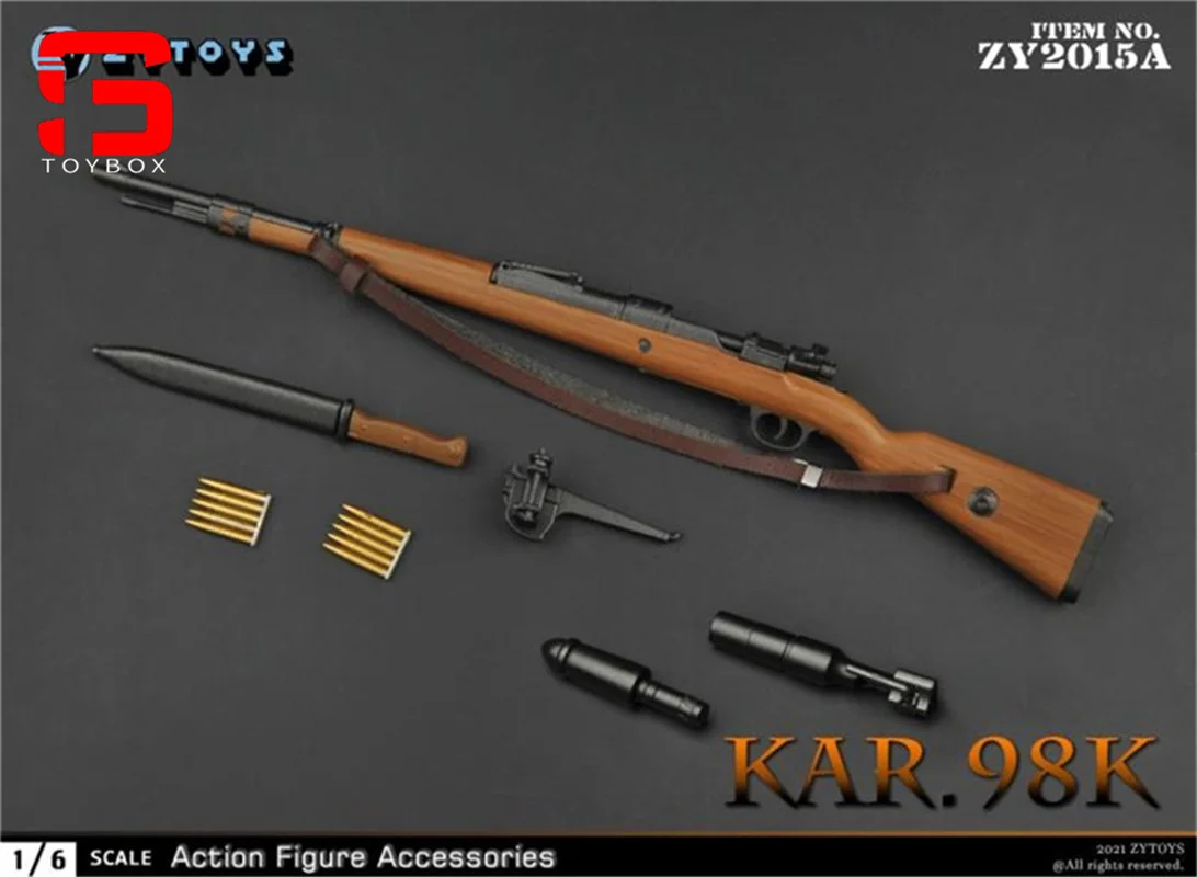 In Stock ZYTOYS ZY2015 1/6 Scale 98K Rifle Sniper Military Weapon Mini Plastic Gun Model For 12" Soldier Action Figure Body Doll