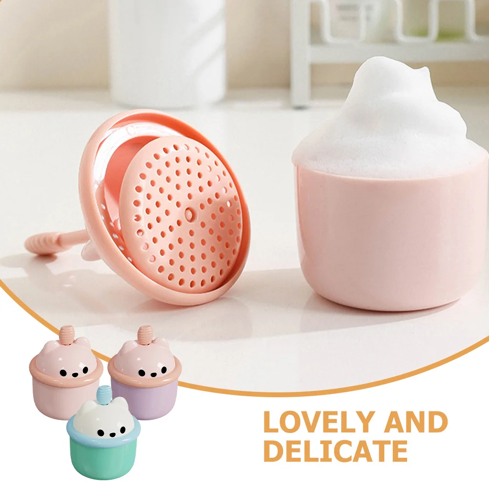 

3Pcs Cartoon Bear Foam Maker for Face Wash Various Cleansers Shower Gels Easy to Use Foam Pump Bottle Foaming Bottle