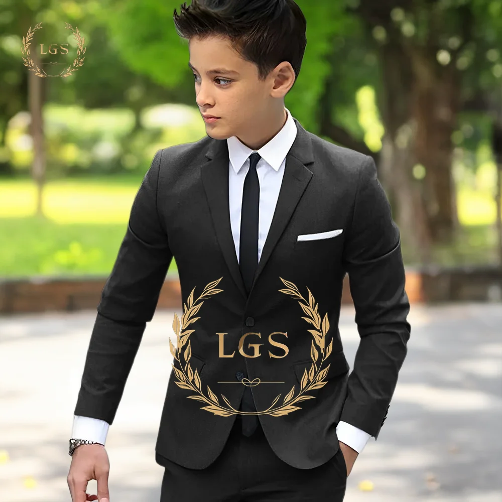 

Elegant Boys' 2-Piece Suit Set: Classic Tailored Blazer & Pants for Graduation, Family Gathering, Party & Special Occasions