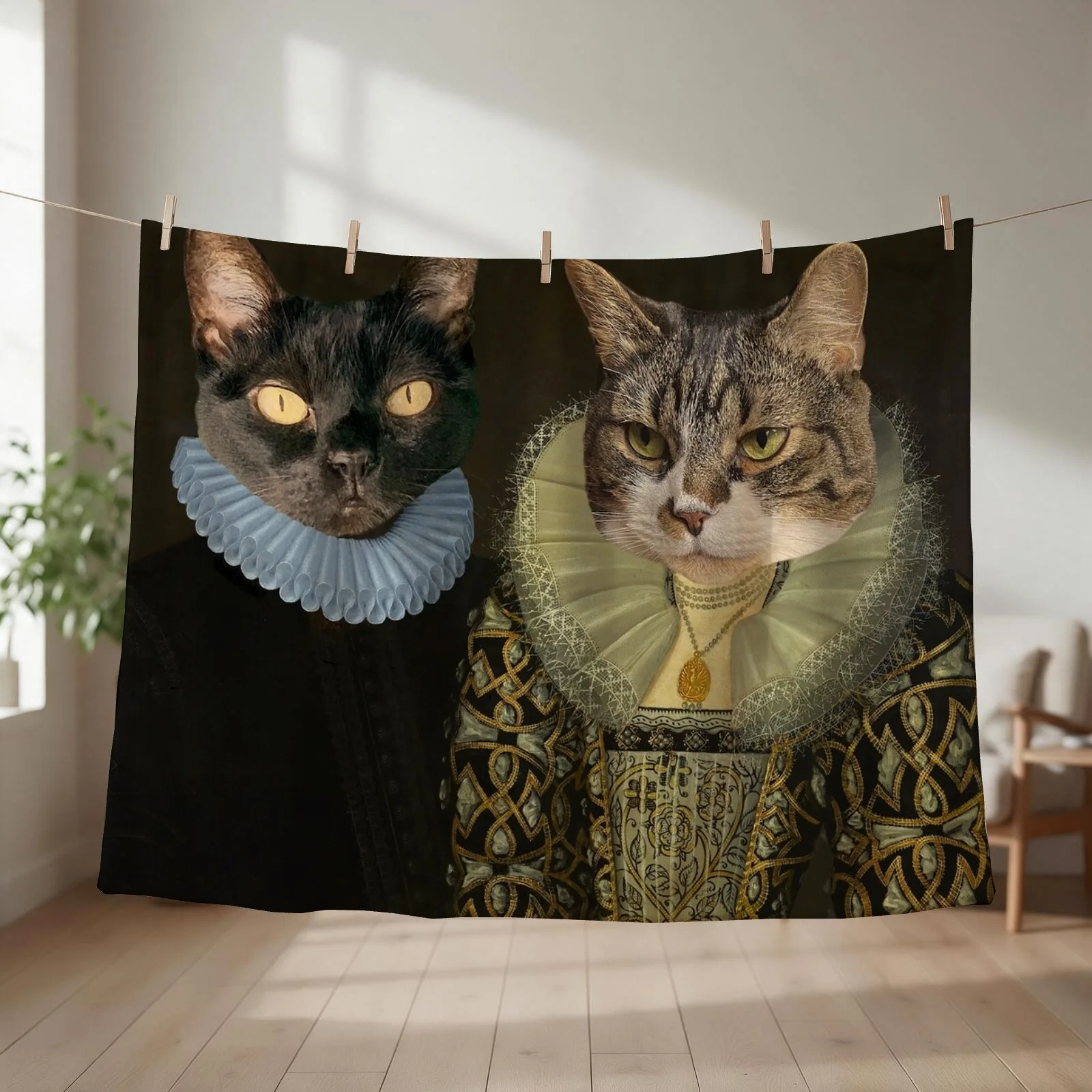 Renaissance Cats Throw Blanket Single Blankets For Baby Thermal Soft Blankets