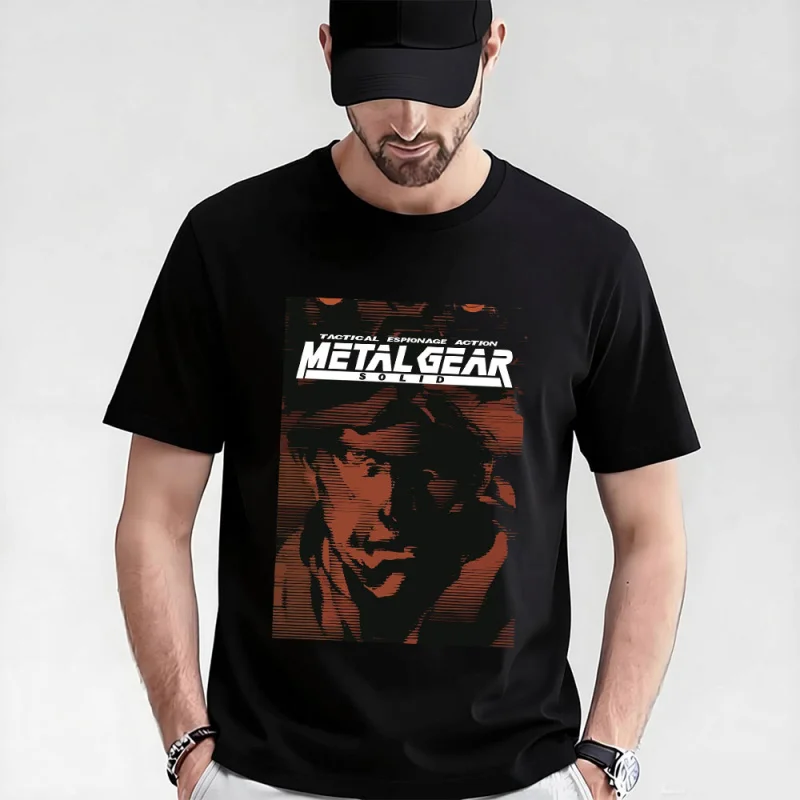 

Metal Gear Solid 0315 MGS gift t shirt for men Kojima Video game Graphic Clothes Tactical Espionage Action All size tops S-6XL