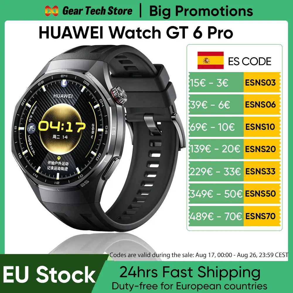 Reloj inteligente HUAWEI Watch GT 6 Pro de 46 mm, pantalla AMOLED de 1,47 pulga…