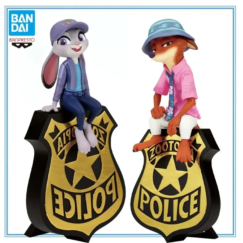 

100% Original Bandai Spirits BANPRESTO Monitor Top Figure Zootopia 2 Nick Wilde Judy Hopps Model Decoration Garage Kit