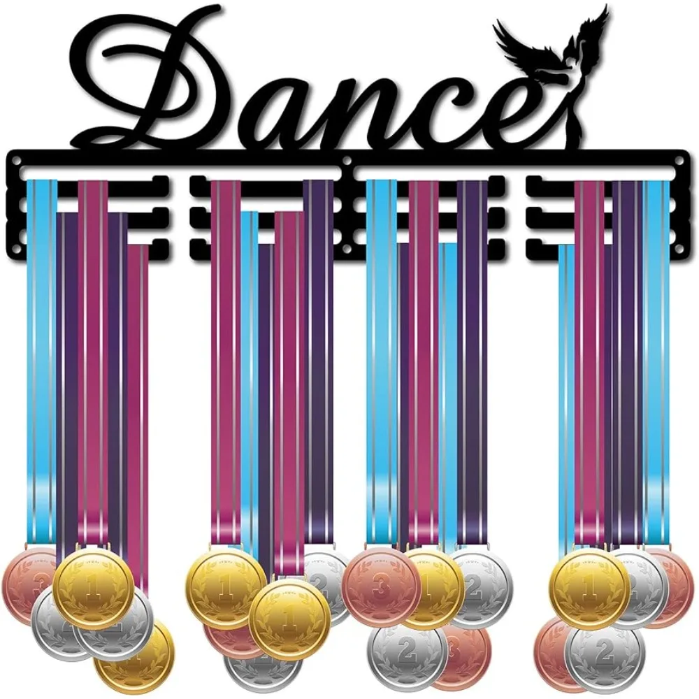 

Dance Medal Hanger Display Medal Holder Sport Rack Award Metal Iron Holder Sturdy Wall Mounted Swimmer Runner Athletes Players