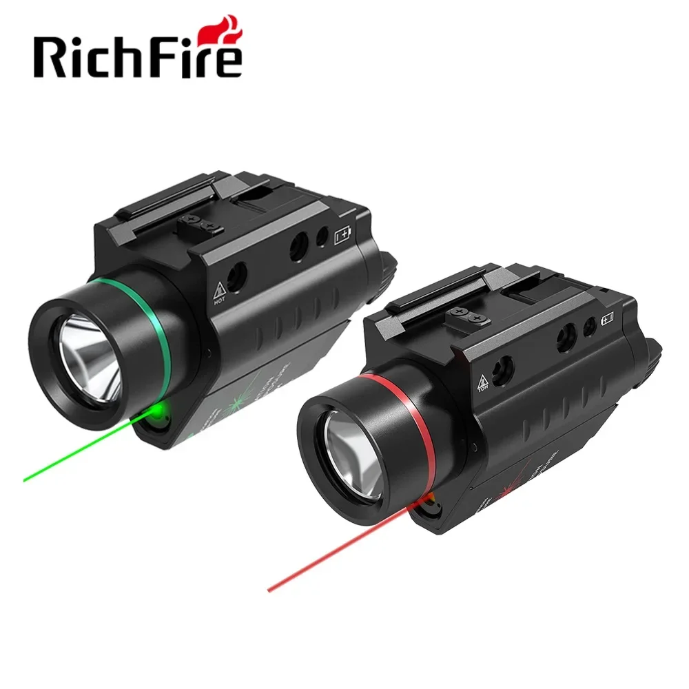 

Richfire SF-P28/P29 Powerful Weapon Lights 300LM Combo Red/Green 5mw Laser Torch with CR123A Battery for Pistol Handgun Rifle