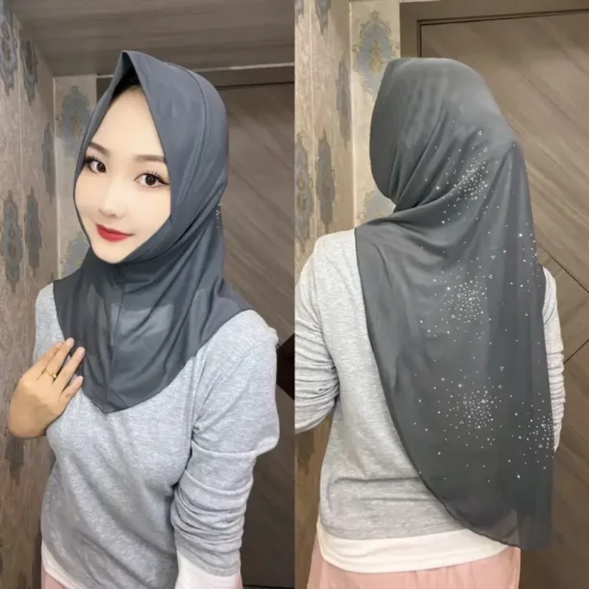 Diamonds Dubai Novelty Ready To Wear Mesh Casual Hijabs